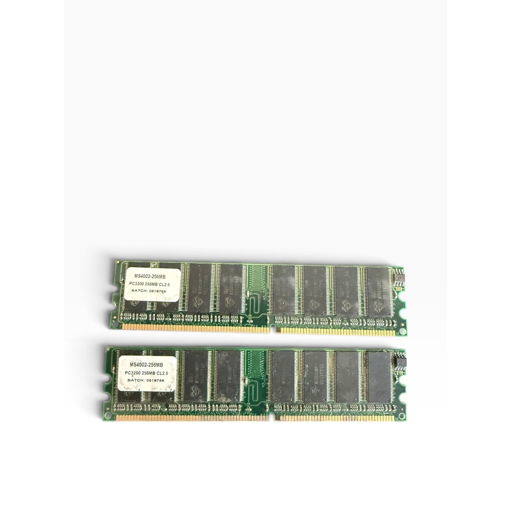 2x 256MB DDR 400MHz PC3200 Desktop RAM Memory Modules MS4002-256MB CL2.5
